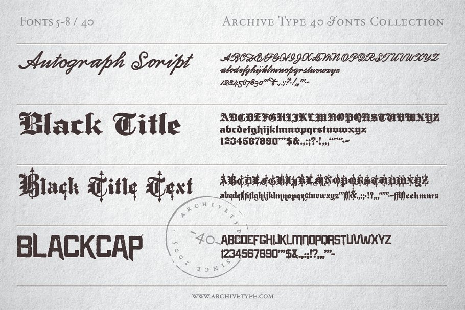 40 Archive Fonts Collection Free Download