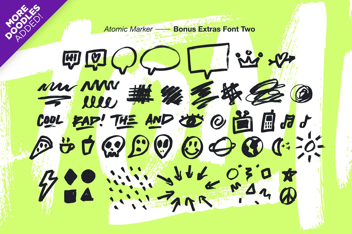 ATOMIC Marker Font + Extras (UPDATE) Free Download