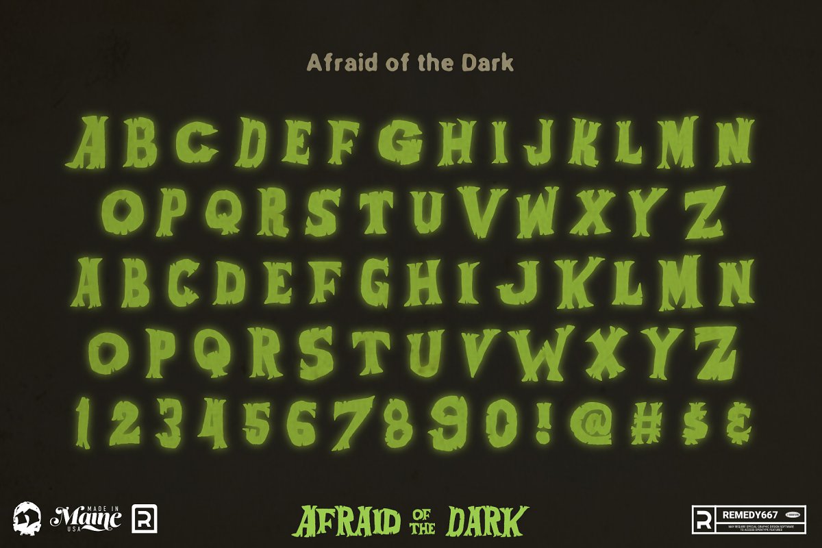 Afraid of the Dark Font