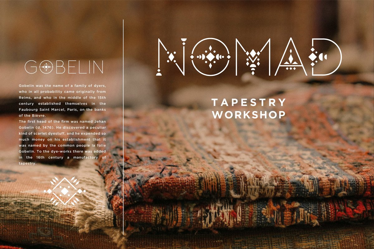 Ajoure Folk Art Logo Family Font