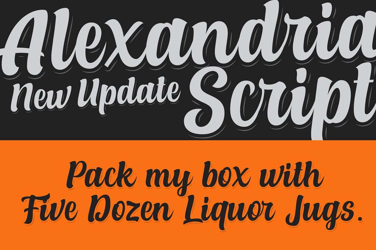 Alexandria Script Layered Font