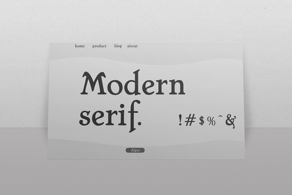 Algae Modern Serif Font Free Download