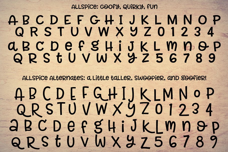 Allspice a fun mixed case Font