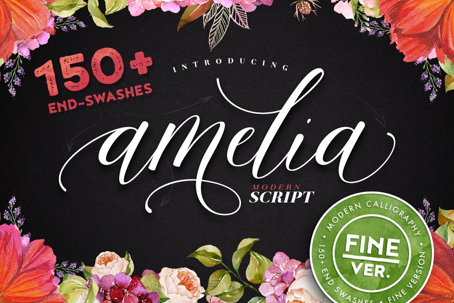 Amelia Script Fine version Font