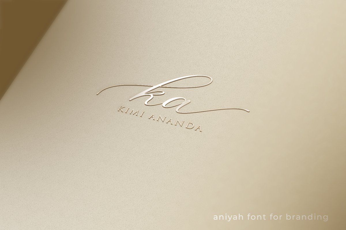 Aniyah Script Calligraphy Font