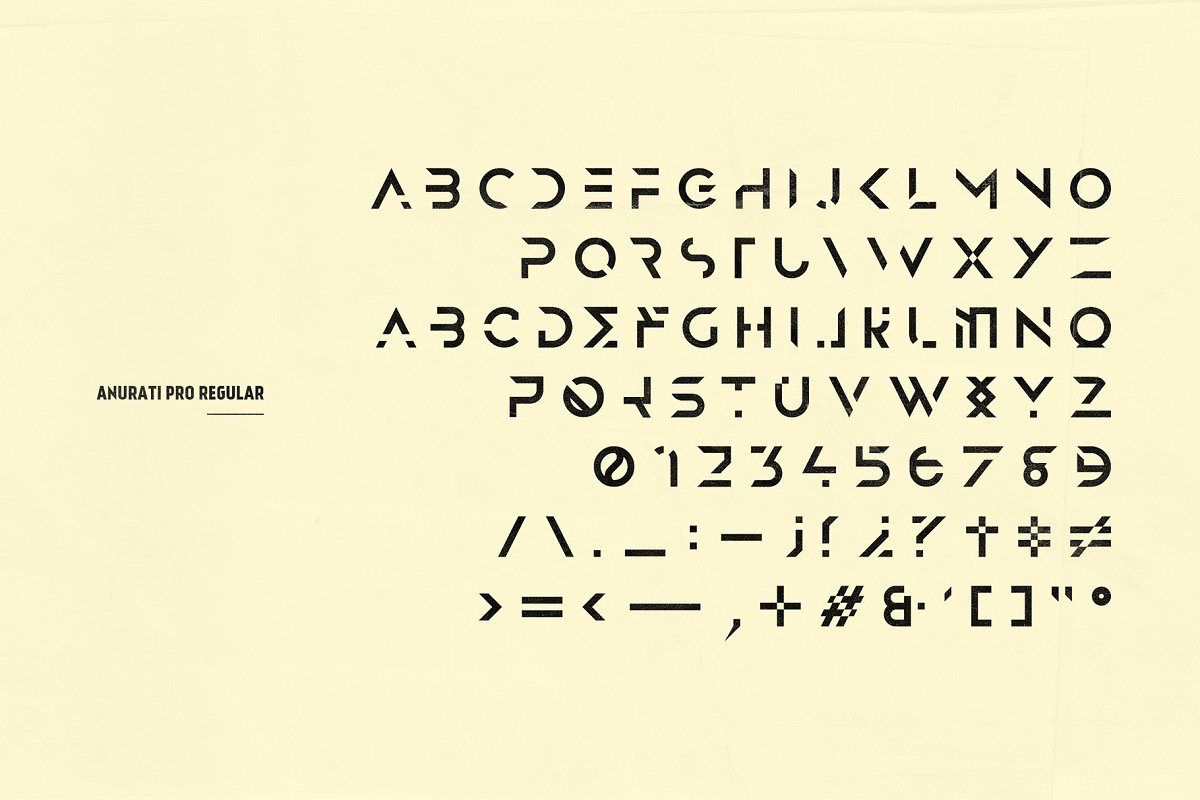 Anurati Pro typeface weights Font