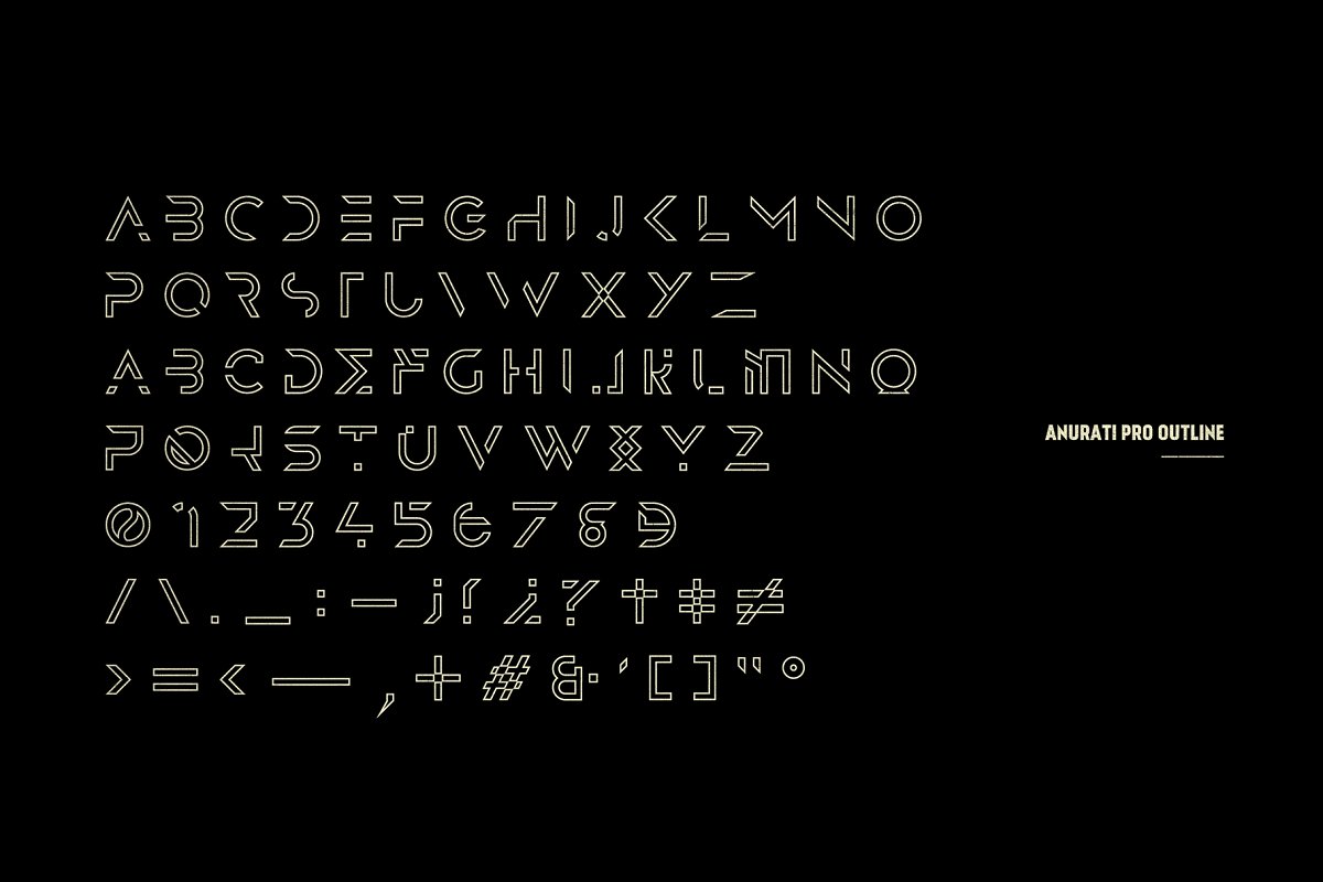 Anurati Pro typeface weights Font