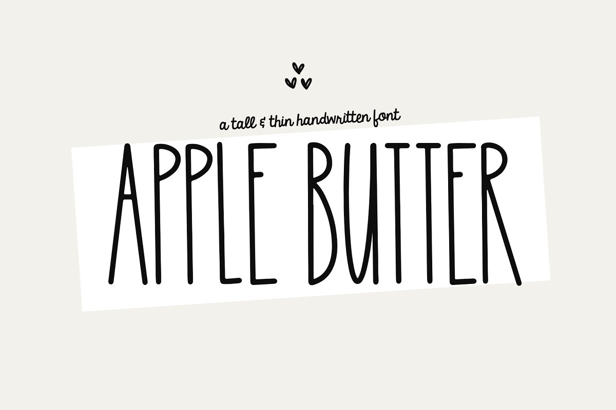 Apple Butter Tall Handwritten Font