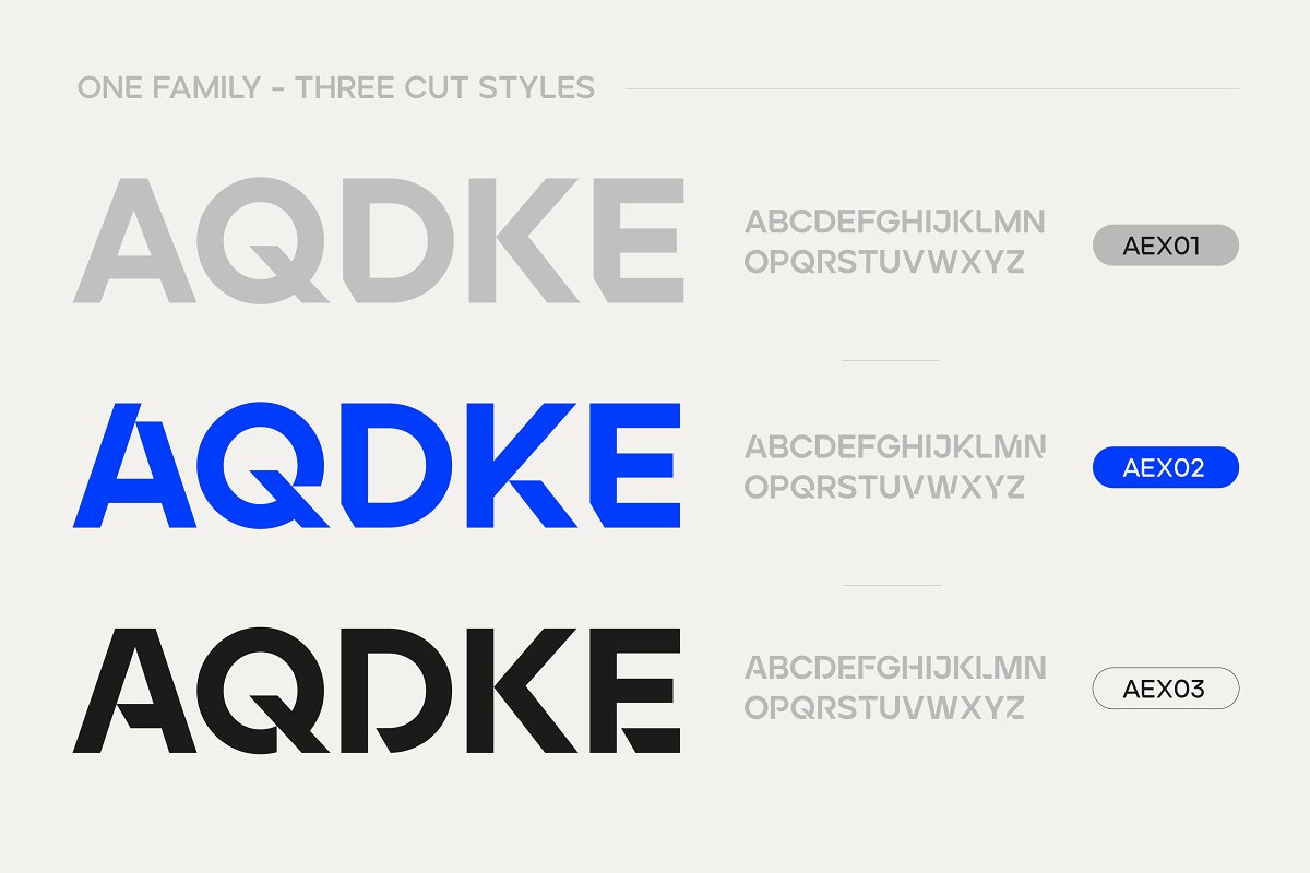 Ardela Edge Custom Cut TypeFamily Font