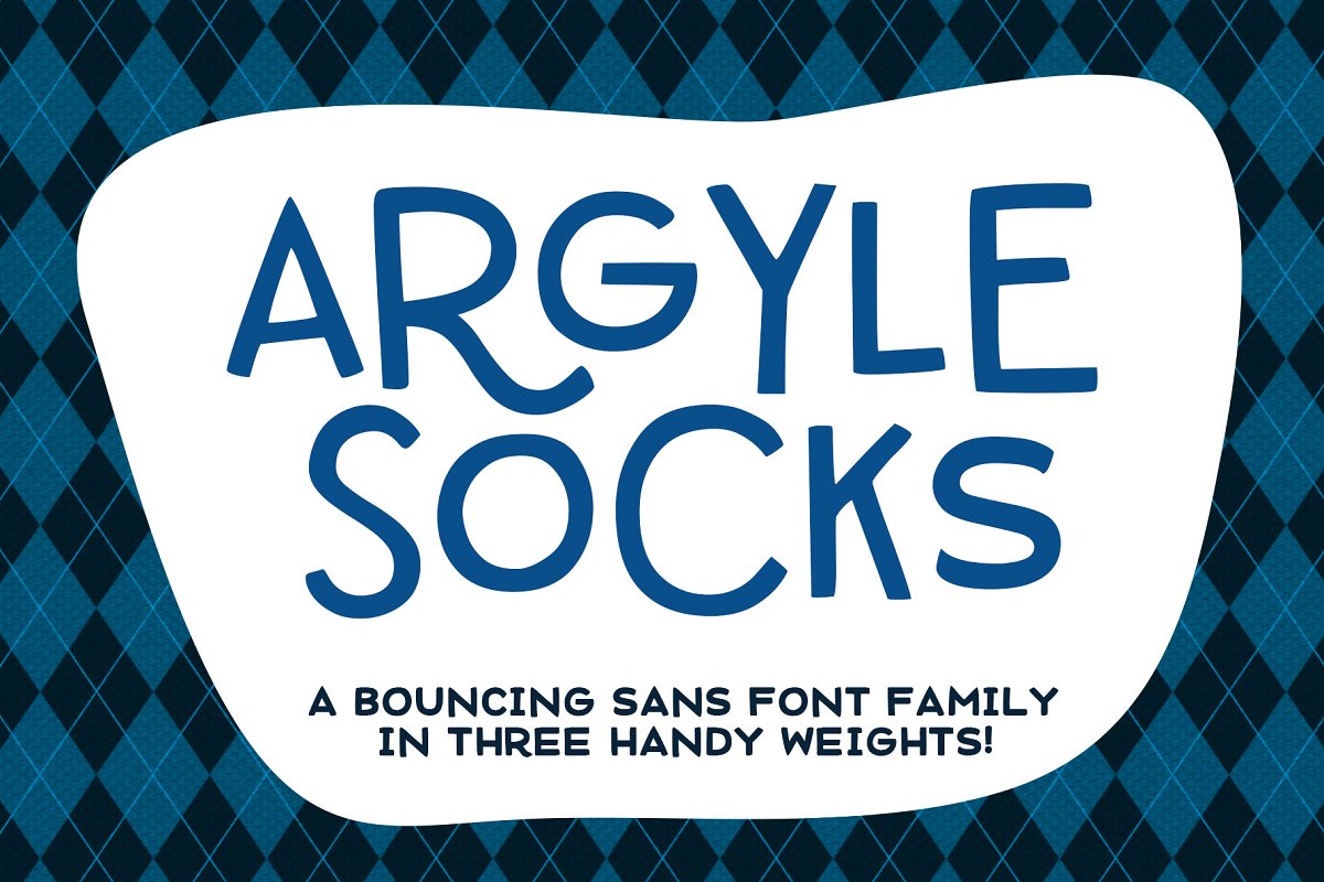 Argyle Socks fun in weights Font