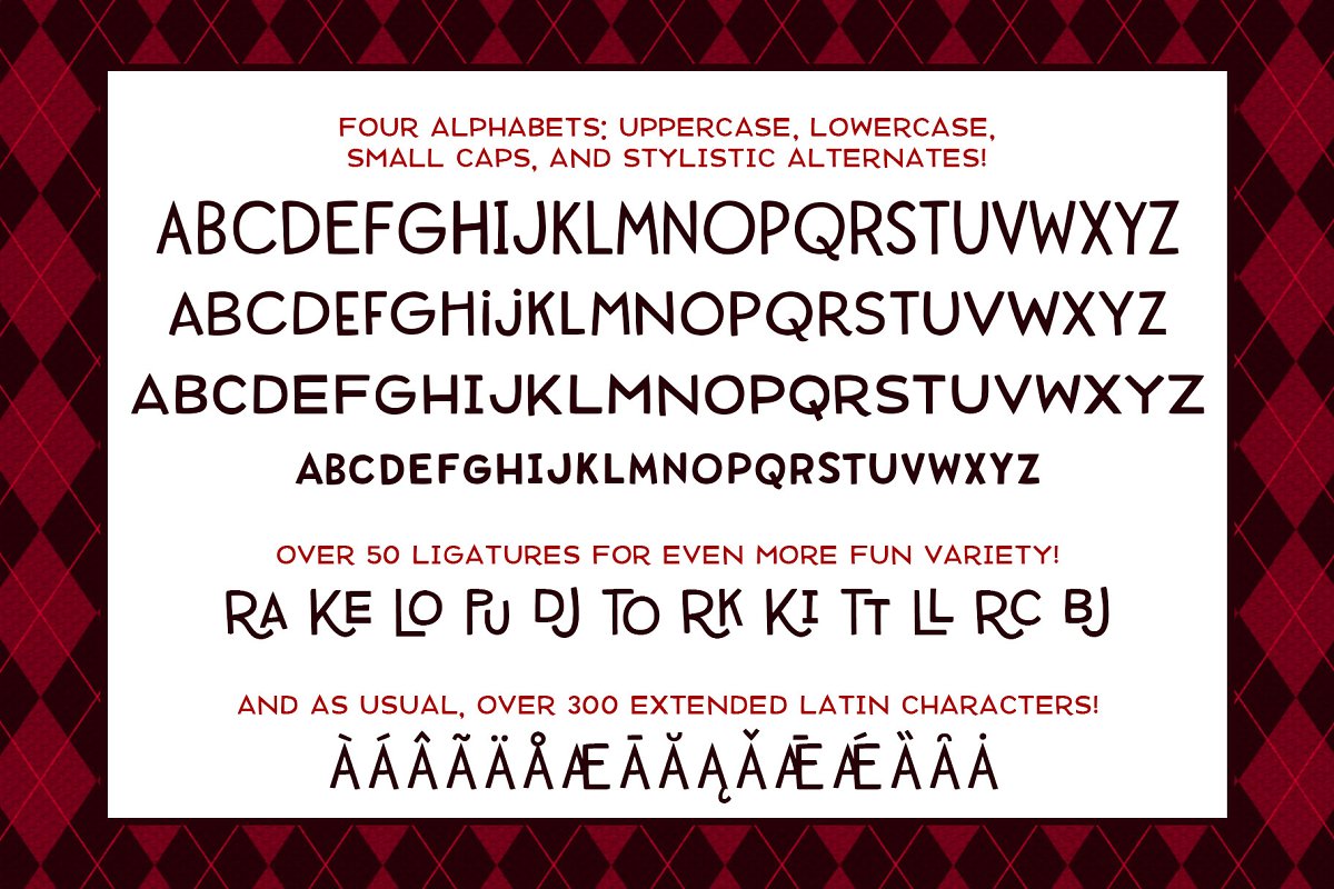 Argyle Socks fun in weights Font