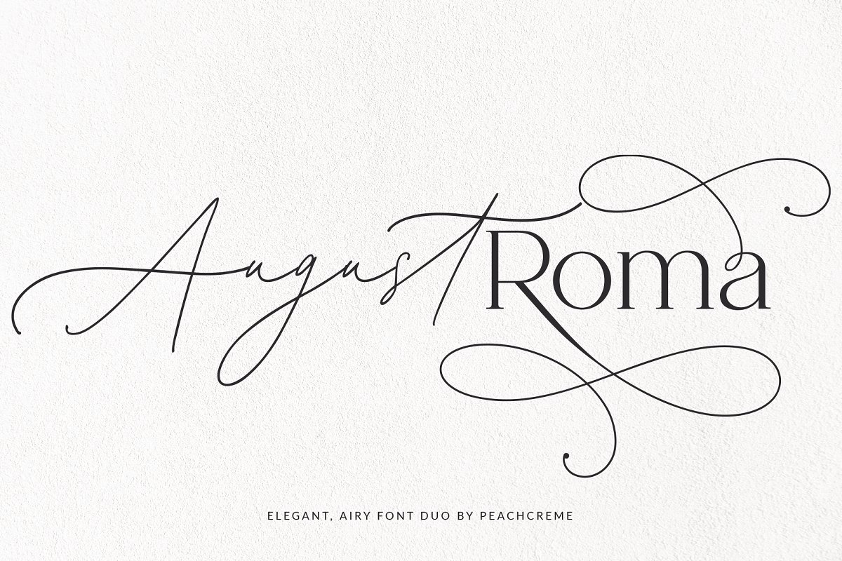 August Roma  Elegant Luxury Font Duo Free Download