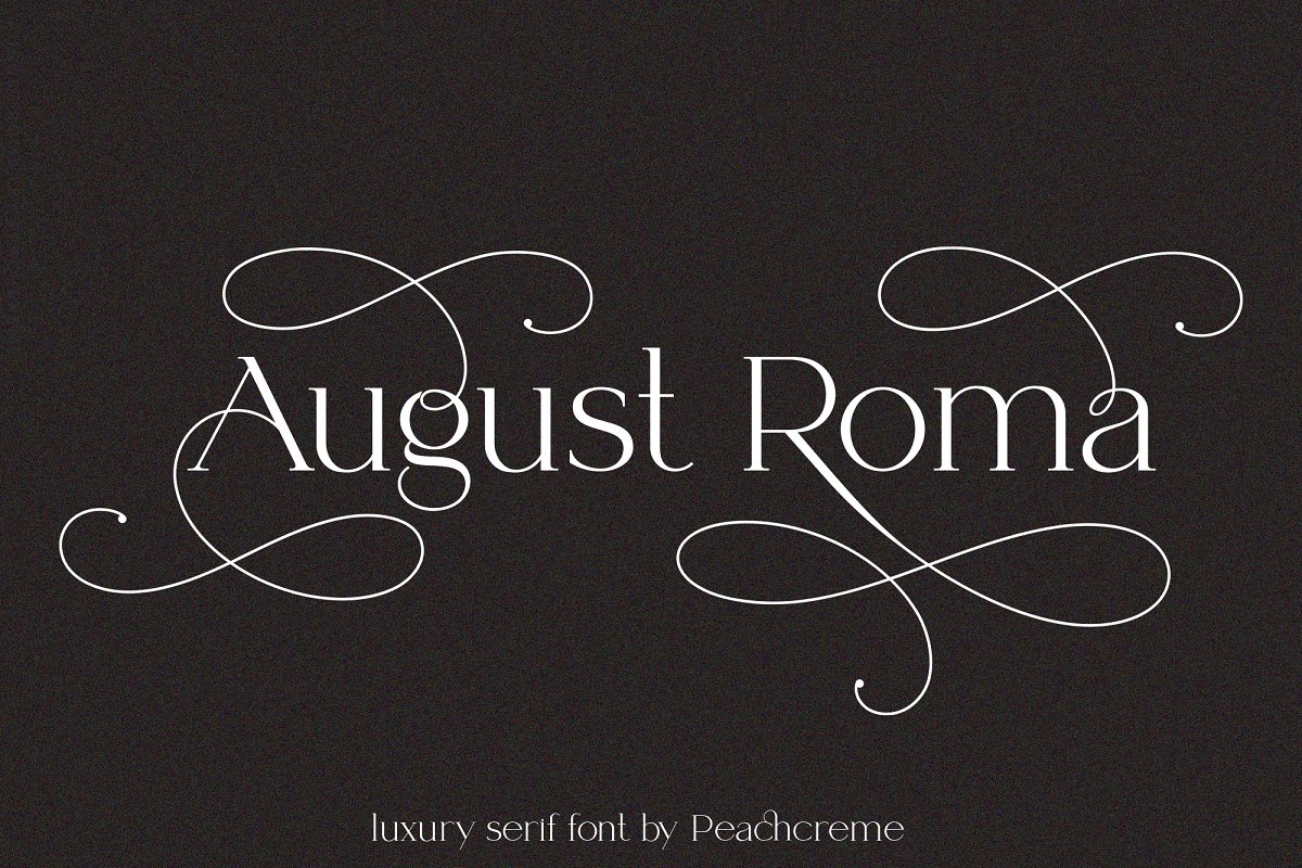August Roma luxury serif font Free Download