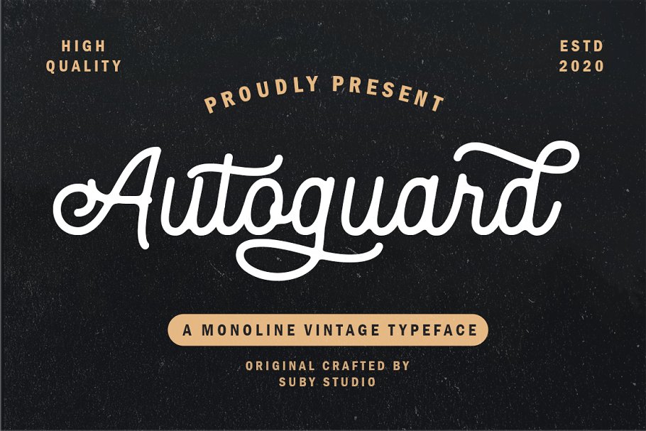 Autoguard Monoline Script Font Family Free Download Autoguard Monoline Script Font