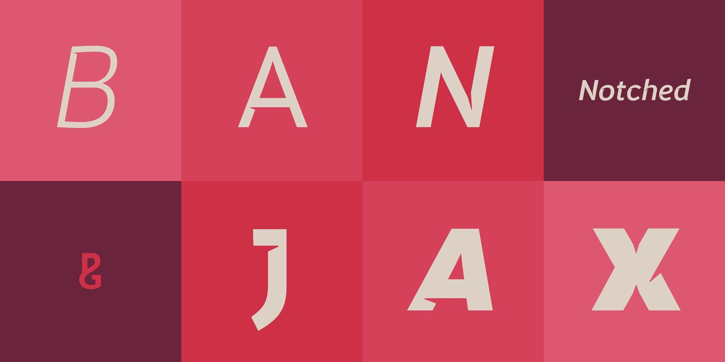Banjax Notched Font