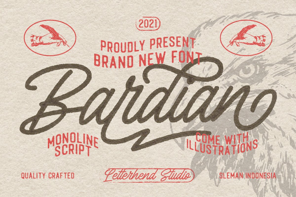 Bardian Monoline Script Font