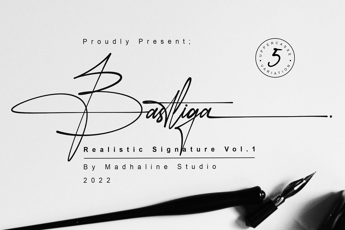 Bastliga 5 Realistic Signature Vol.1 Font Free Download