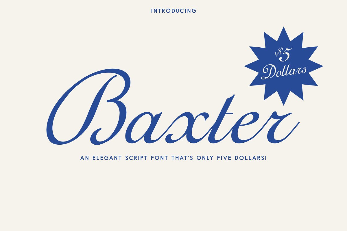 Baxter an Elegant Script Font