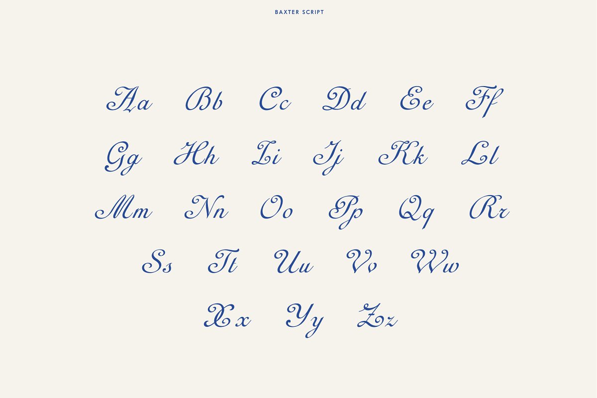 Baxter an Elegant Script Font