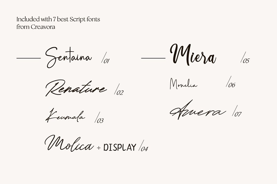 Beautiful Script Bundle Font