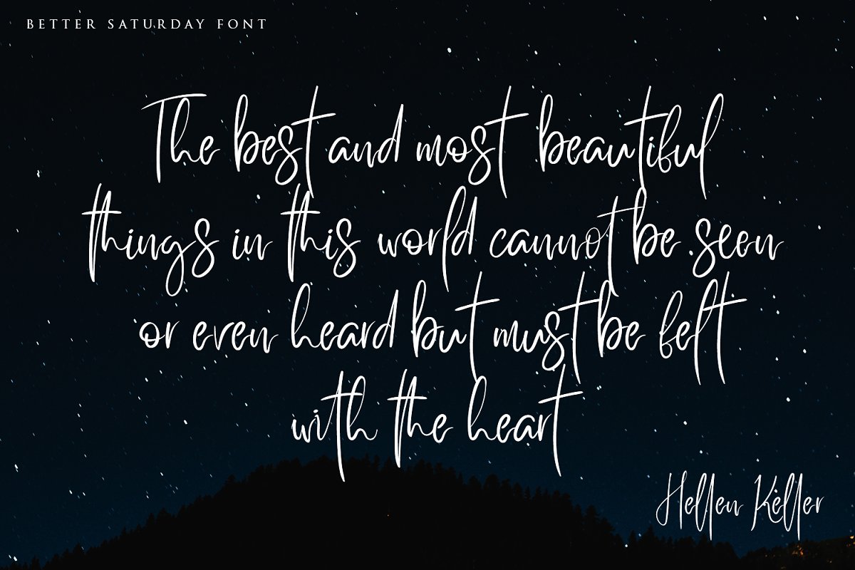 Better Saturday Classy Handwritten Font