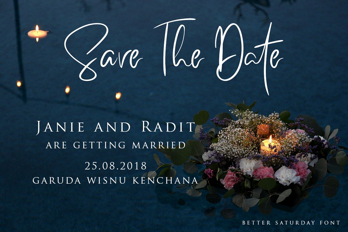 Better Saturday Classy Handwritten Font