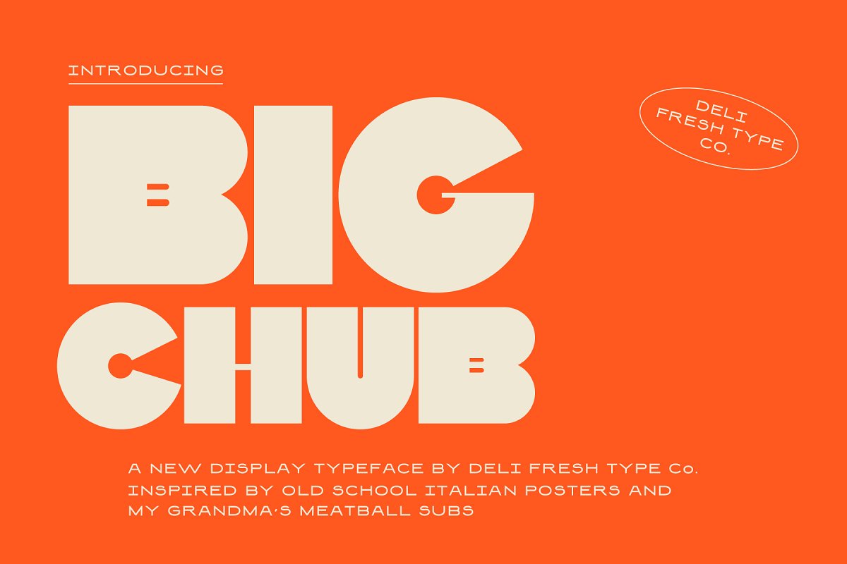 Big Chub: An Old School Italian Font Free Download