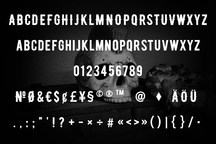 Biker Diamond Typeface Font