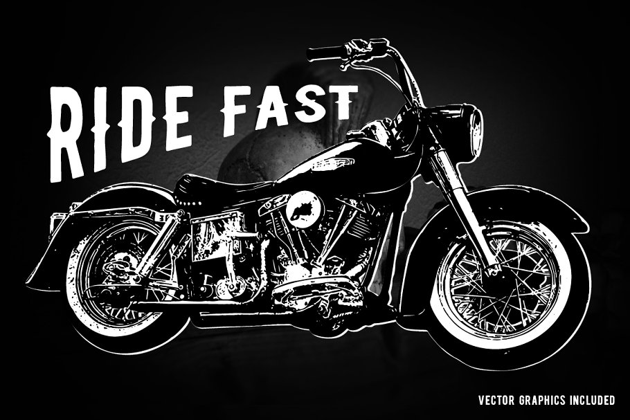 Biker Diamond Typeface Font