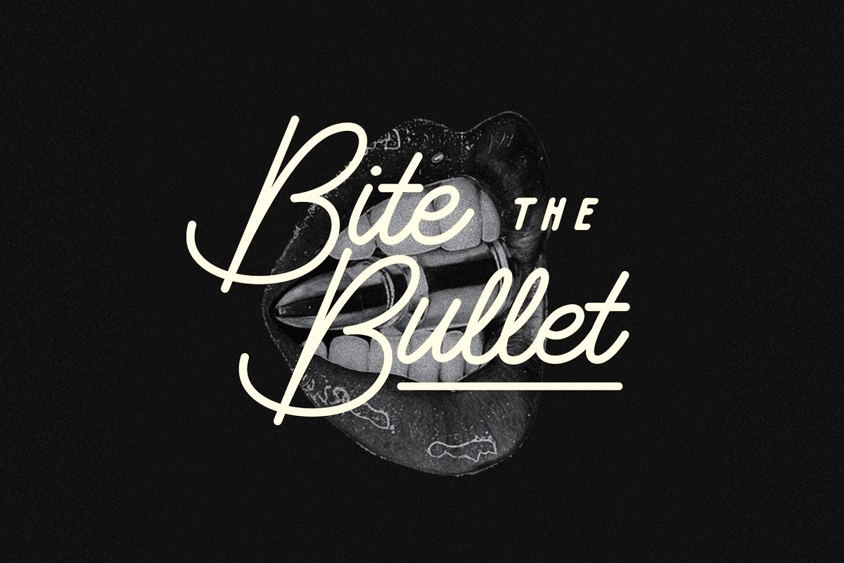 Bite the Bullet Typeface Font