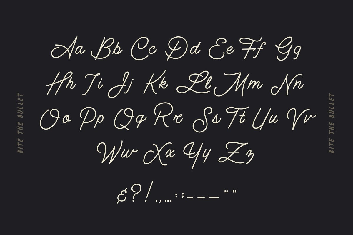 Bite the Bullet Typeface Font