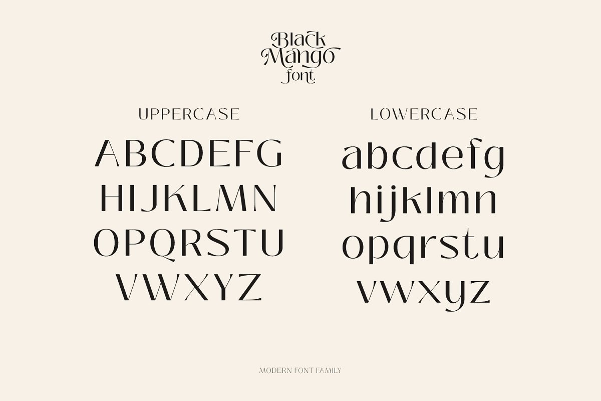 Black Mango Modern beauty Font