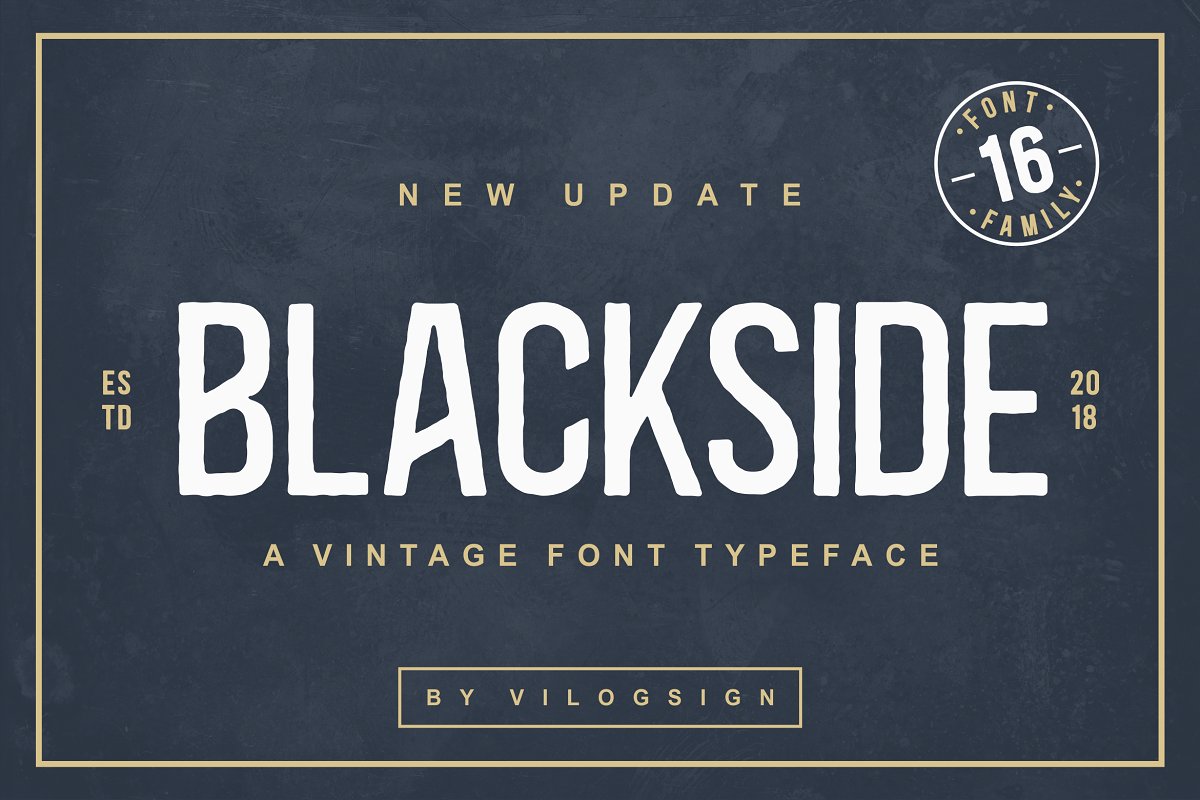 Blackside a vintage Font Free Download