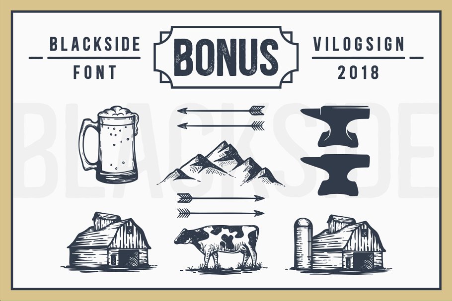 Blackside a vintage Font Free Download