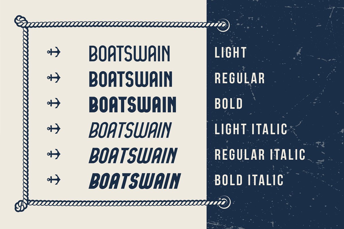 Boatswain Family Extras Font