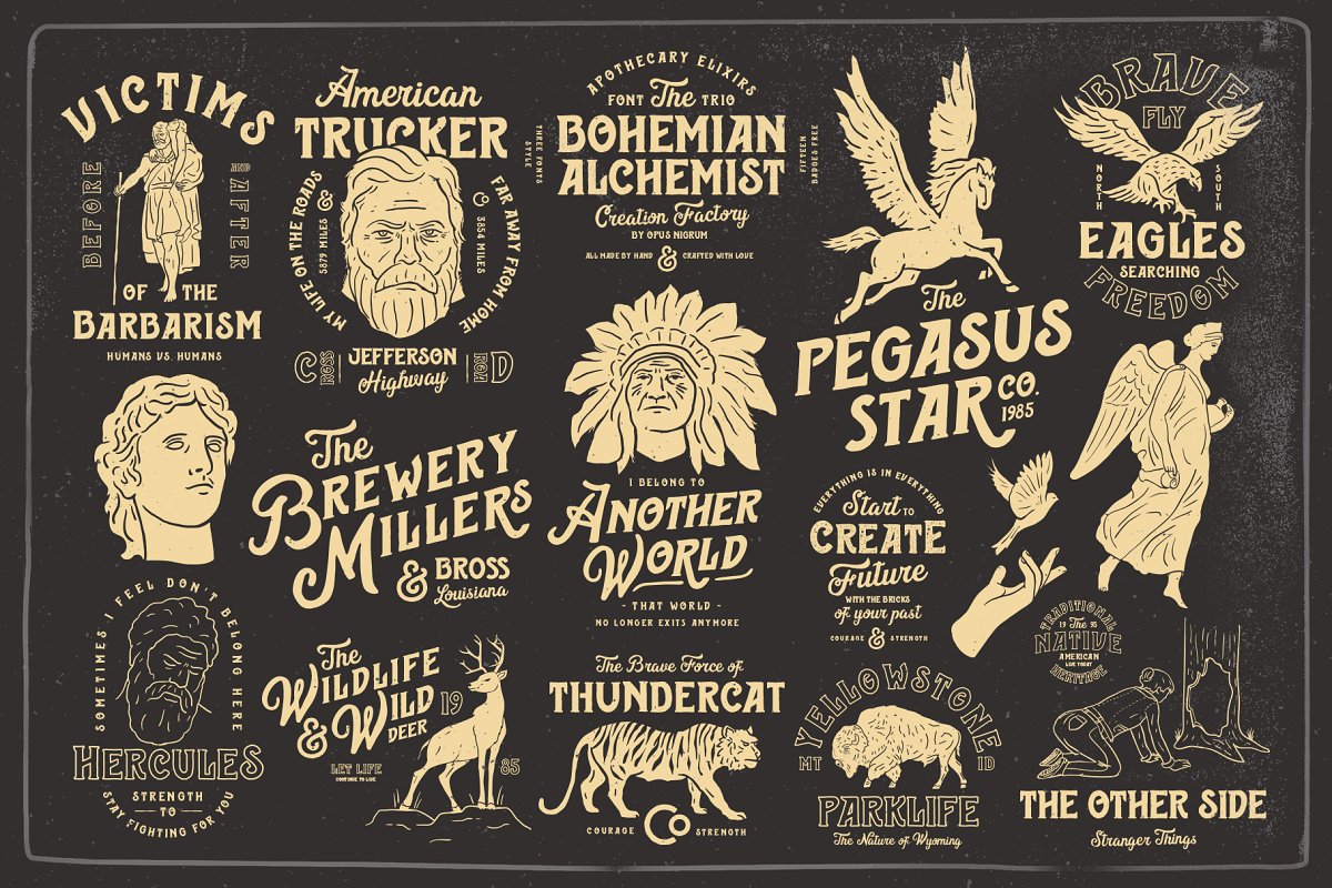 Bohemian Alchemist Badge Font