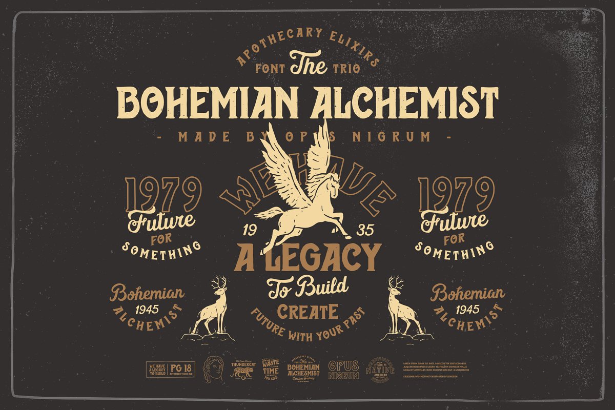 Bohemian Alchemist Badge Font