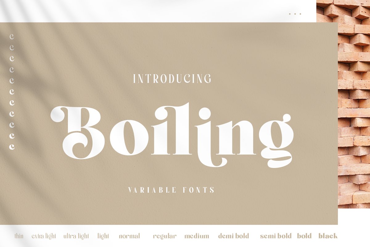 Boiling Variable Font