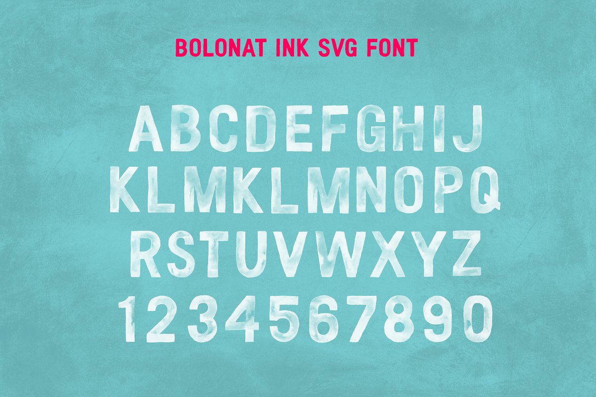 Bolonat Watercolor SVG OTF Font