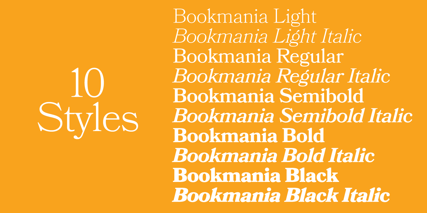 Bookmania Font