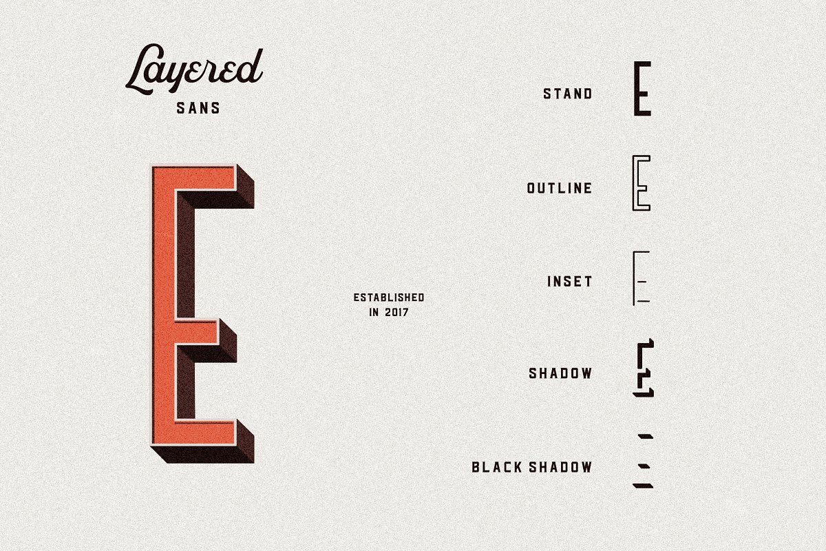 Bouchers Layered | Font Bundle Free Download