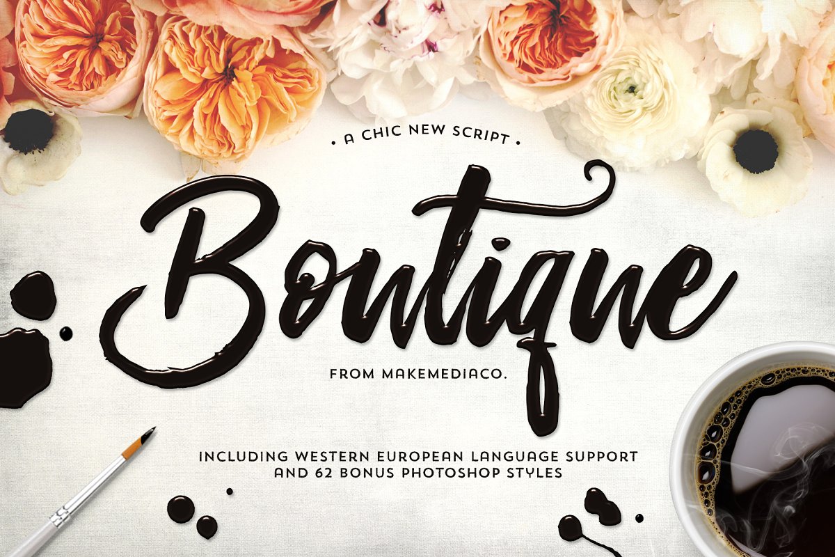 Boutique Script PSD Styles Font