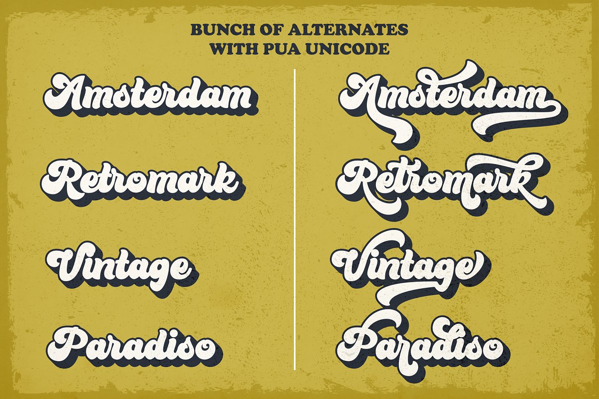 Bratsy Script Layered Retro Font