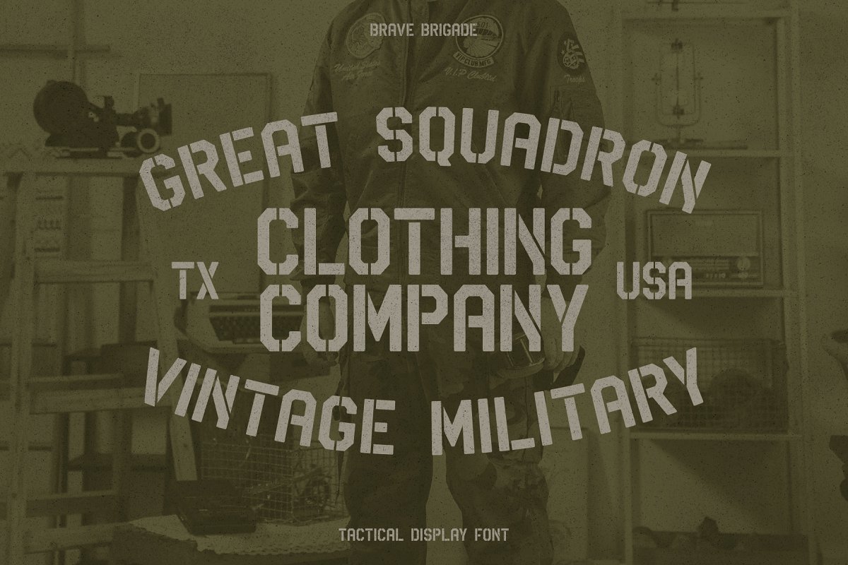 Brave Brigade Tactical Display Fon Font