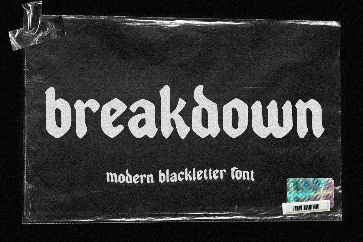 Breakdown Modern Blackletter Font