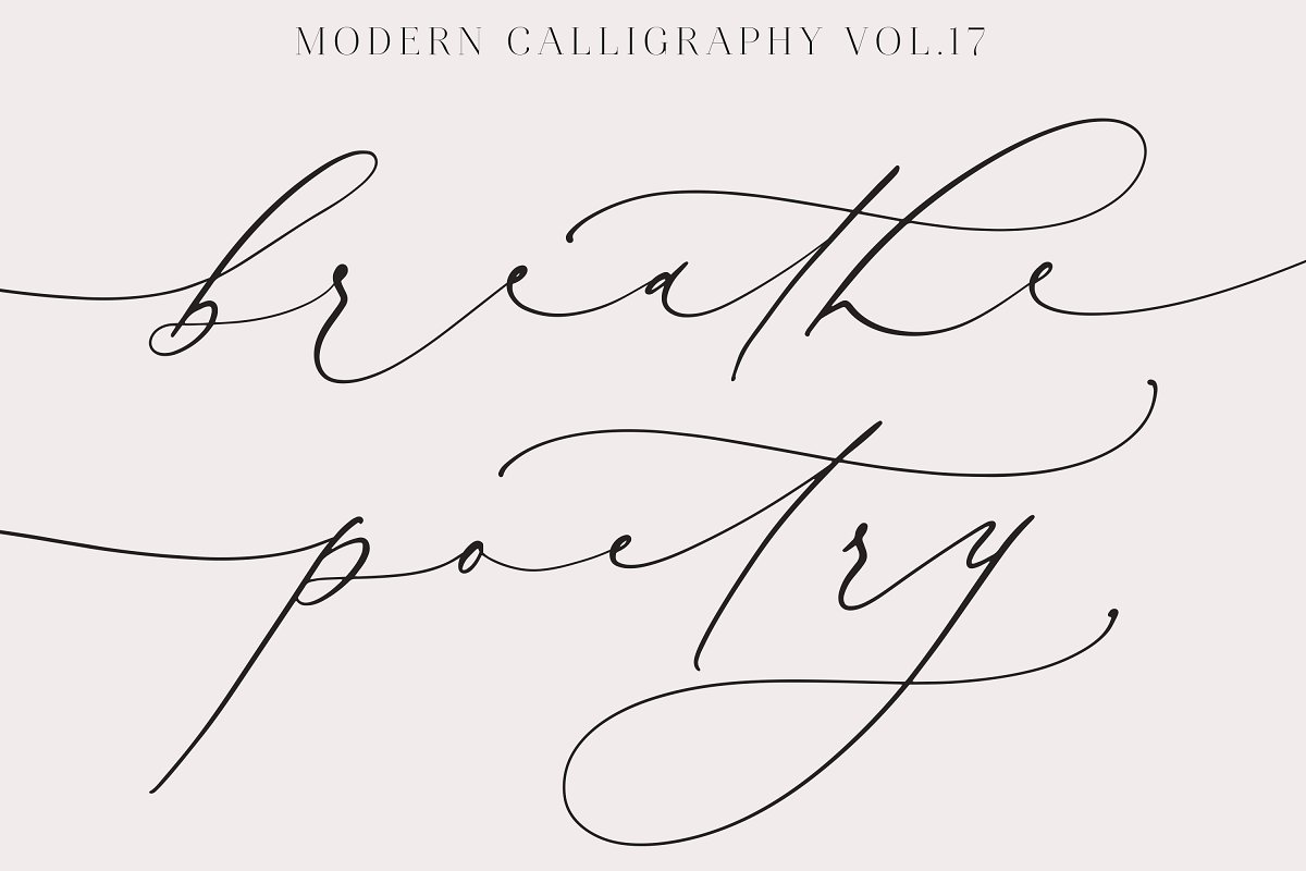 Breathe Poetry Modern Calligraphy Font