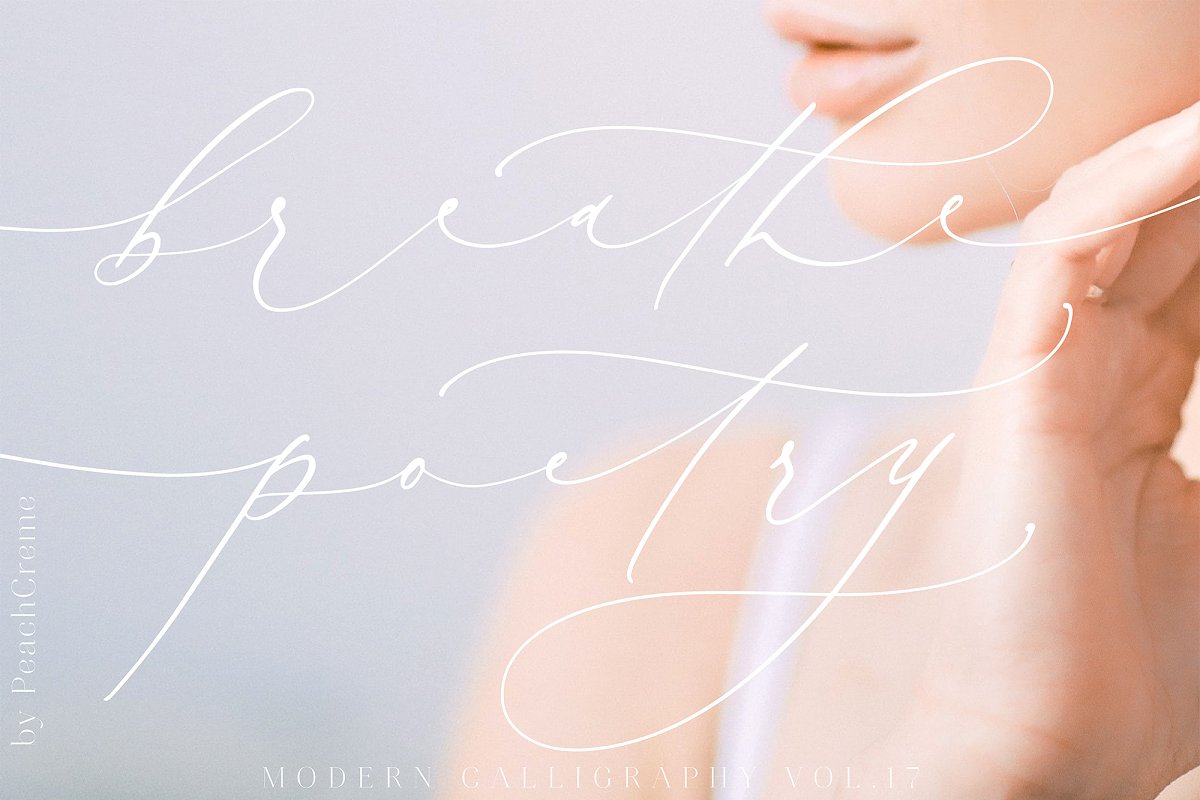 Breathe Poetry Modern Calligraphy Font