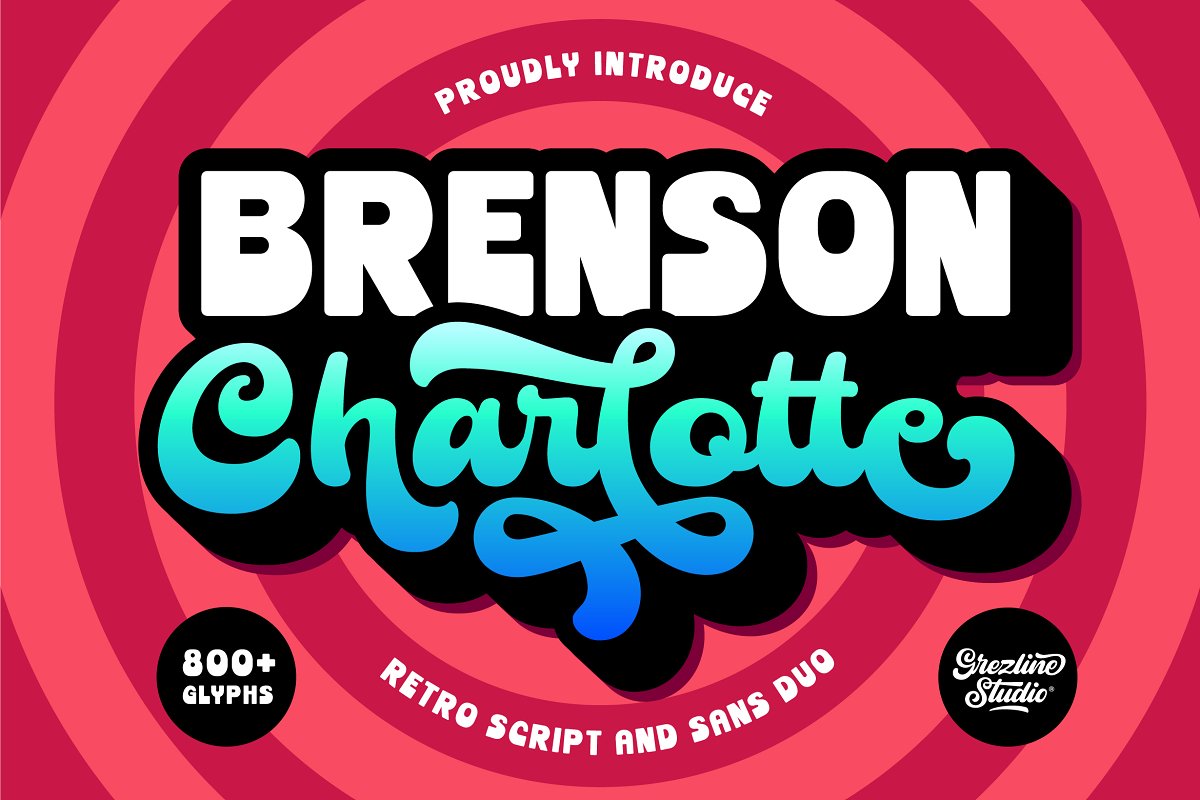 Brenson Charlotte   Retro Font Duo Free Download