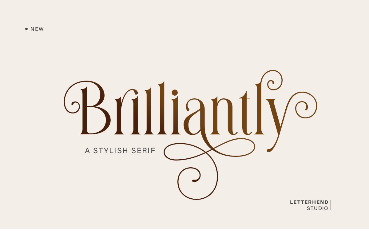 Brilliantly   A Stylish Serif Font Free Download