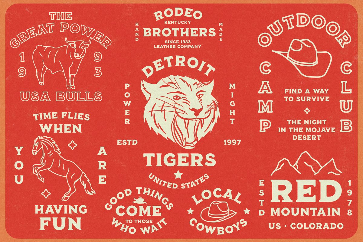 Bronco Collection Extras Font